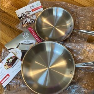 All Clad D5 8” and 10” frying pans. BRAND NEW